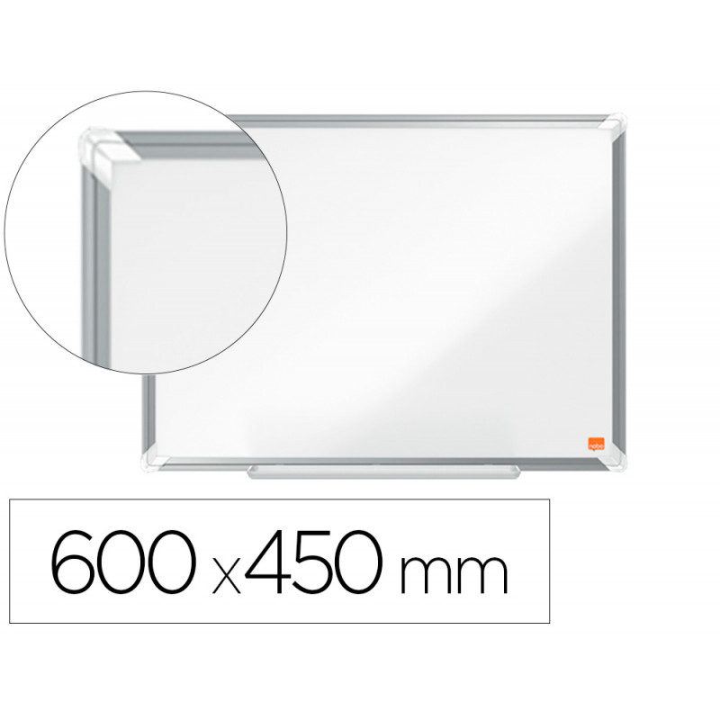 Pizarra blanca nobo premium plus acero lacado magnetica 600x450 mm