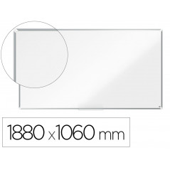 Pizarra blanca nobo premium plus acero lacado formato panoramico 85\\\" magnetica 1880x1060 mm