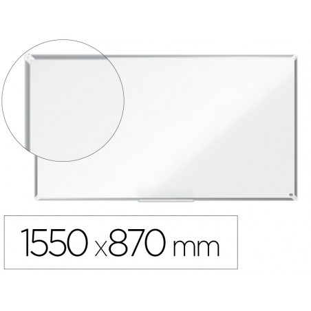 Pizarra blanca nobo premium plus acero lacado formato panoramico 70   " magnetica 1550x870 mm