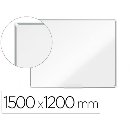 Pizarra blanca nobo premium plus acero vitrificado magnetica 1500x1200 mm