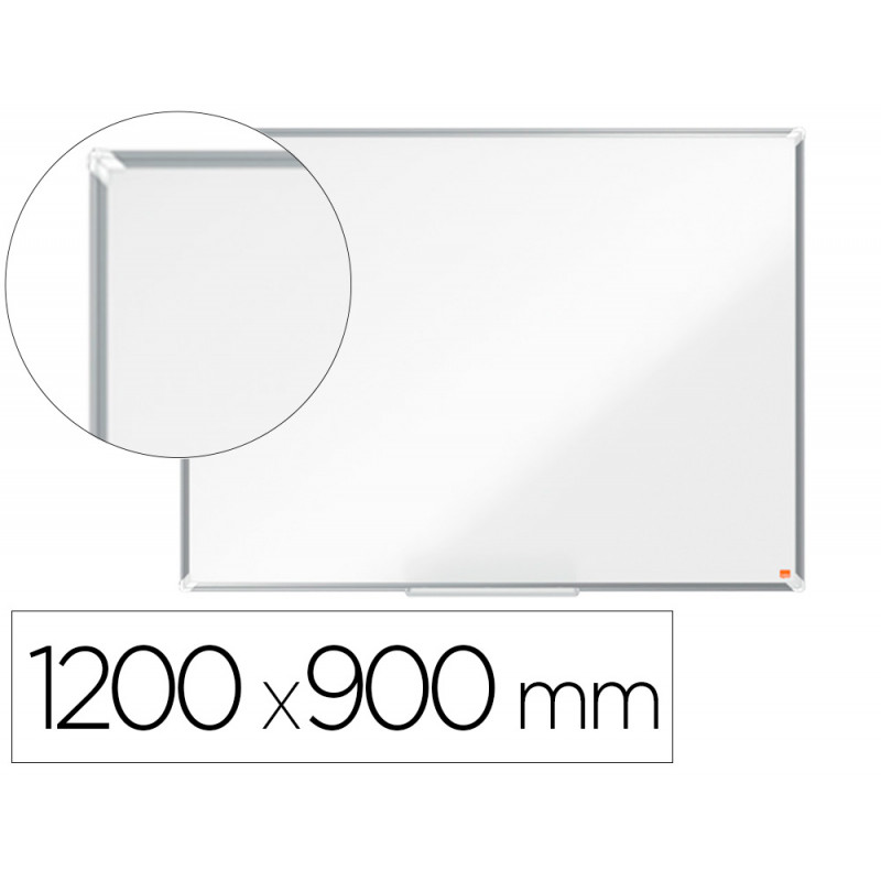Pizarra blanca nobo premium plus acero vitrificado magnetica 1200x900 mm