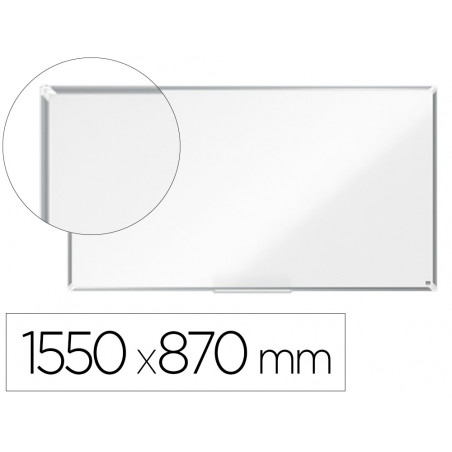 Pizarra blanca nobo premium plus acero vitrificado formato panoramico 70   " magnetica 1550x870 mm