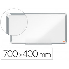 Pizarra blanca nobo premium plus acero vitrificado formato panoramico 32\\\" magnetica 710x400 mm
