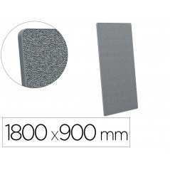 Pizarra blanca nobo move&meet con tablero de anuncios portatil marco gris doble cara magnetica 1800x900 mm
