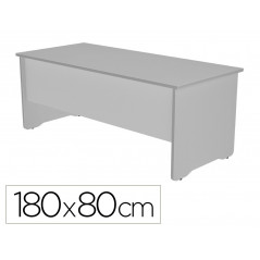 Mesa de oficina rocada work 2003ab02 aluminio/gris 180x80 cm