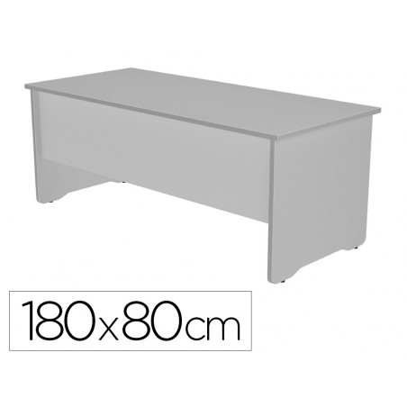 Mesa de oficina rocada work 2003ab02 aluminio/gris 180x80 cm
