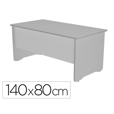 Mesa de oficina rocada work 2001ab02 aluminio/gris 140x80 cm