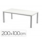 Mesa de oficina rocada executive 2005ad04 gris/blanco 200x100 cm