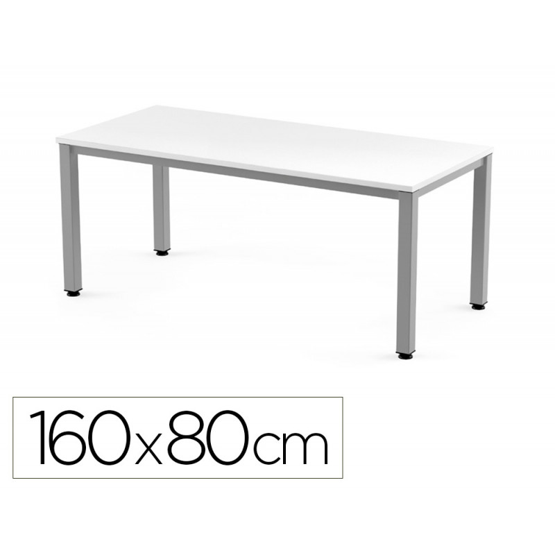 Mesa de oficina rocada executive 2002ad04 gris/blanco 160x80 cm