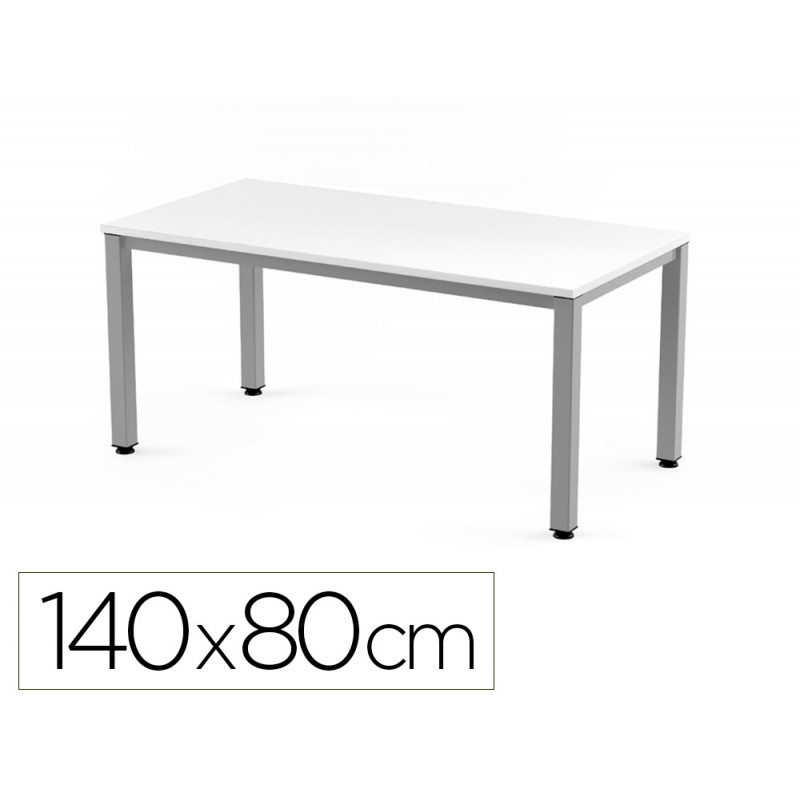 Mesa de oficina rocada executive 2001ad04 gris/blanco 140x80 cm