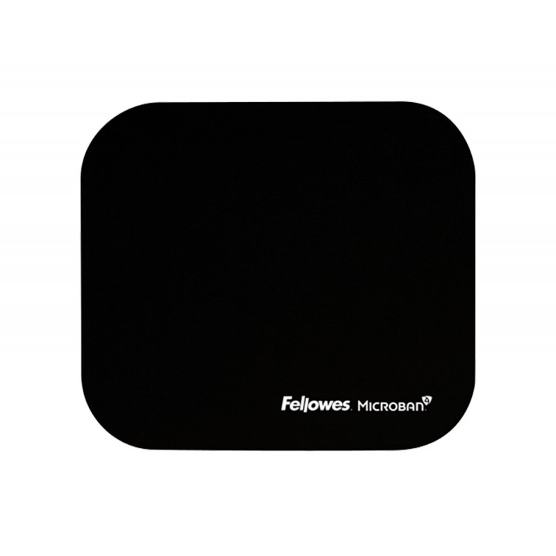 Alfombrilla para raton fellowes con proteccion microban color negro 226x192x3 mm