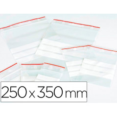 Bolsa plastico autocierre q-connect 250x350 mm paquete de 100 unidades