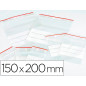 Bolsa plastico autocierre q-connect 150x200 mm paquete de 100 unidades