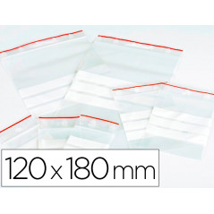 Bolsa plastico autocierre q-connect 120x180 mm paquete de 100 unidades