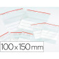 Bolsa plastico autocierre q-connect 100x150 mm paquete de 100 unidades