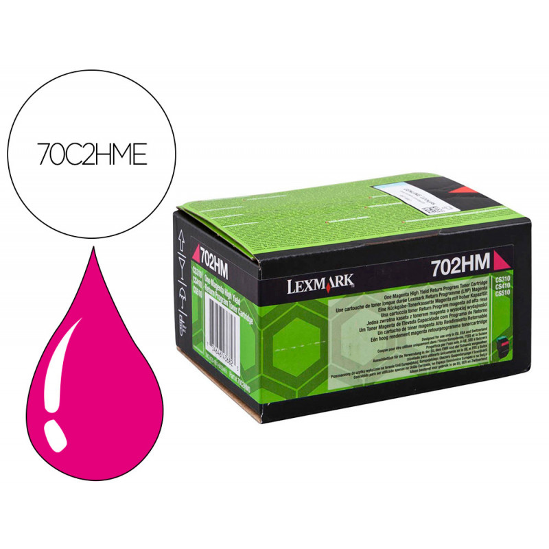 Toner lexmark laser 702hme cs310dn / cs410 dn magenta 3000 paginas