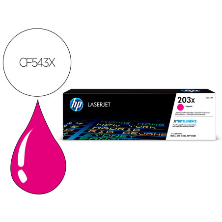 Toner hp laserjet 203x m254dw / 280nw / 281fdw magenta 2500 paginas