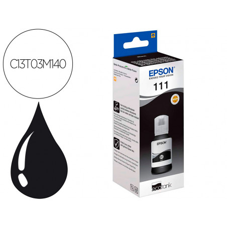 Ink-jet epson ecotank c13t03m140 bk 5k 12 0ml et-m1100 / m1140 / m1170 / m1180 / m2120m negro 6000