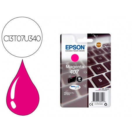 Ink-jet epson 407l clavier wf-4745 series magenta 1900 paginas