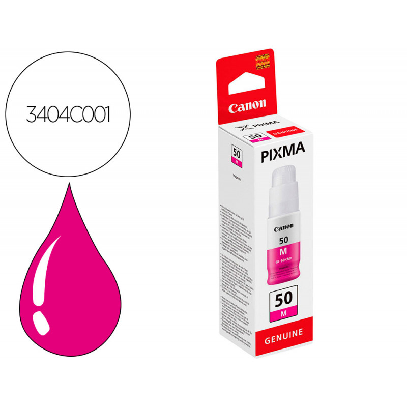 Tinta canon gi-50m para pixma g5050/g6050/g7050/gm2050/ gm4051 magenta 7700 paginas