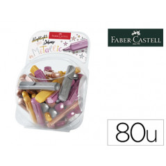 Rotulador faber fluorescente texliner 46 color metalico bombonera 80 unidades colores surtidos