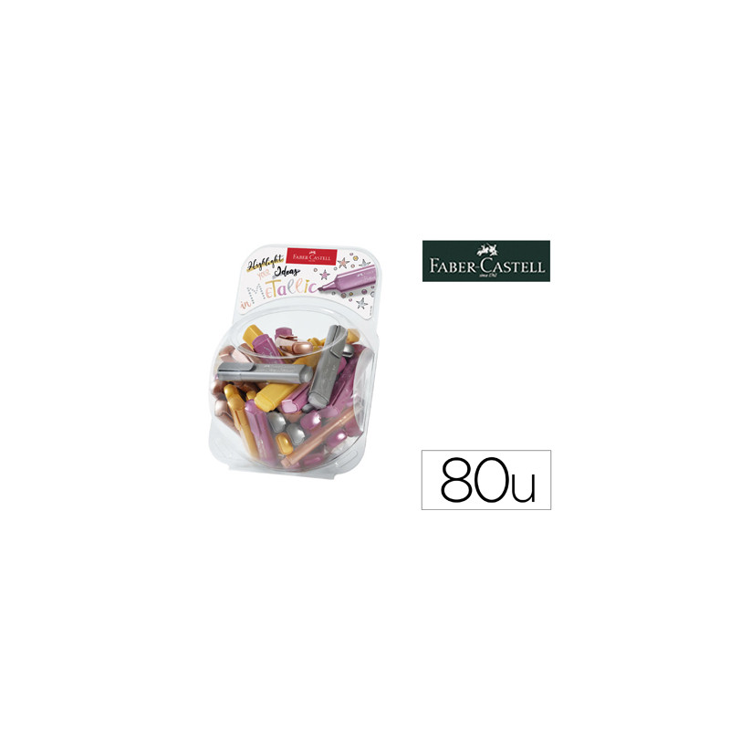 Rotulador faber castell fluorescente textliner 46 metalico bombonera 80 unidades colores surtidos Rotulador faber castell fluorescente textliner 46 metalico bombonera 80 unidades colores surtidos