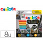 Rotulador carioca metallic punta fina caja de 8 colores surtidos