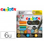 Rotulador carioca metallic punta maxi 6 mm caja de 6 unidades colores surtidos