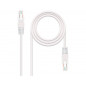 Cable red nanocable latiguillo rj45 categoria 6 utp awg24 color blanco longitud 2 m