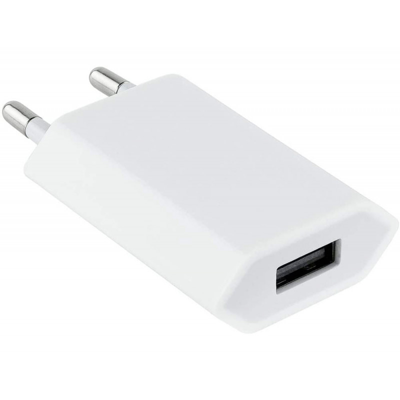 Mini cargador nanocable usb para ipod iphone 5v-1a color blanco