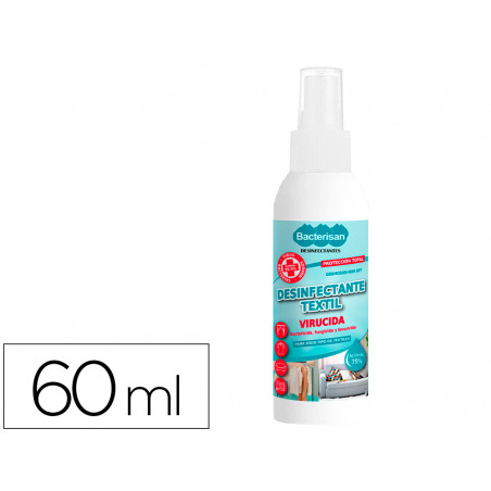 Desinfectante bacterisan germosan-nor bp7 virucida para textil expositor de 24 botes pulverizador de 60 ml