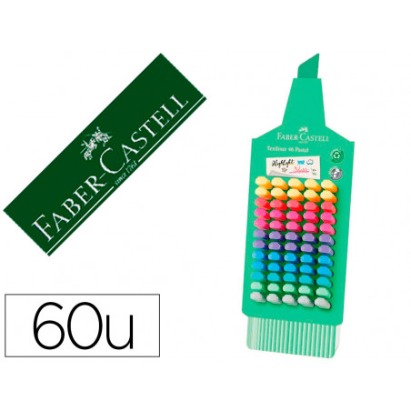 Rotulador faber fluorescente 1546 expositor de 60 unidades colores surtidos