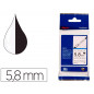 Cinta brother hse 211 termoretractible 5,8 mm negro/blanco