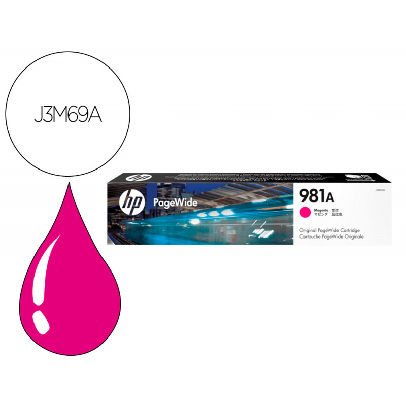 Ink-jet hp 981a pagewide enterprise serie 556 / e55650 magenta 6000 paginas
