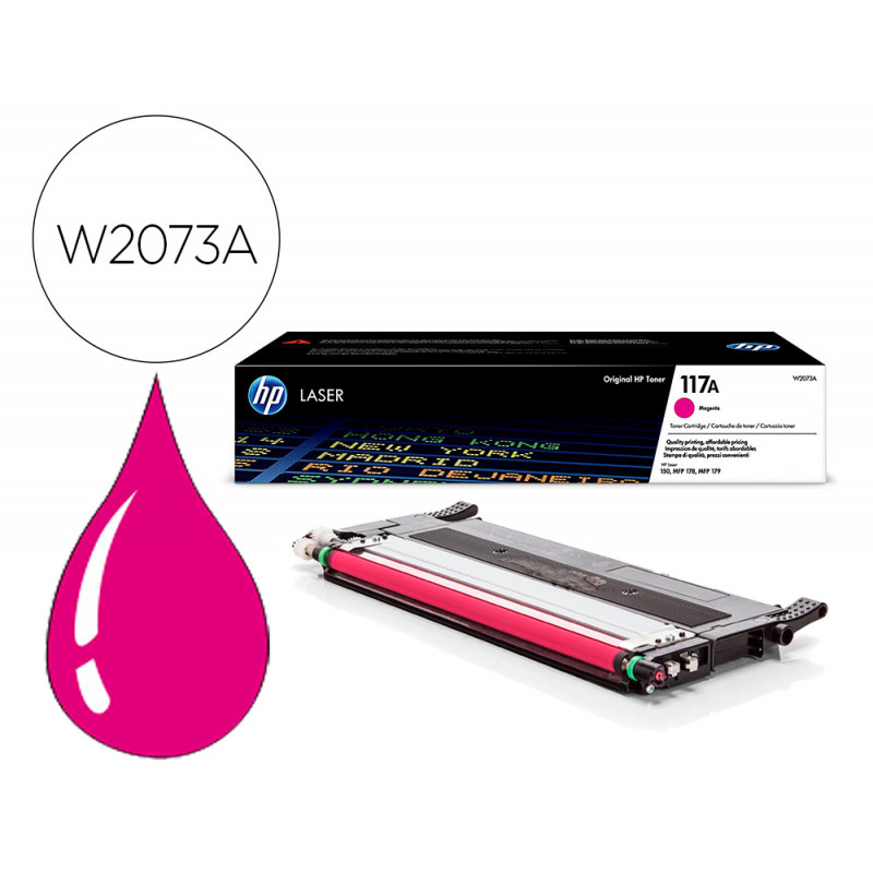 Toner hp 117a laser color 150a / 150nw / 178nw / 178nwg / 179fnw magenta 700 paginas