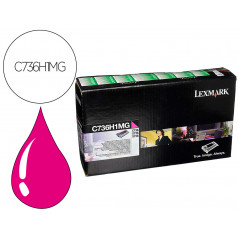 Toner laser lexmark c736h1mg magenta 10000 paginas