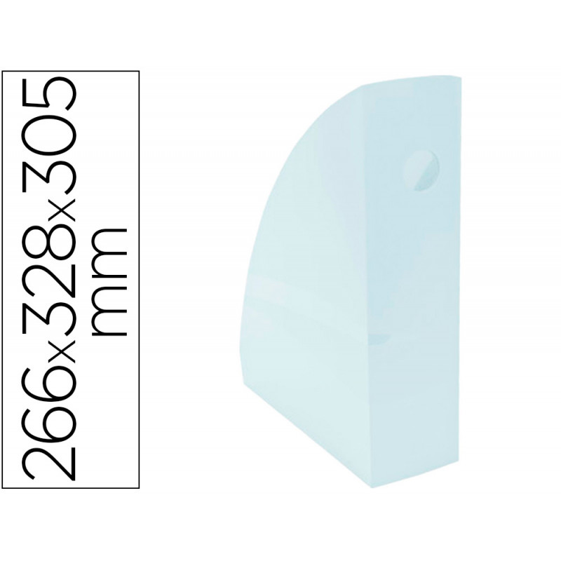 Revistero exacompta aquarel mag-cube azul pastel 266x328x305 mm