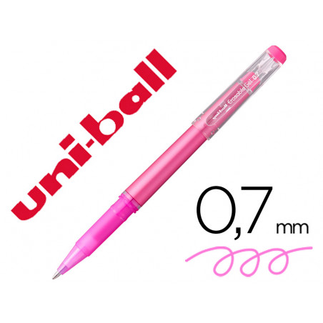 Rotulador uni-ball roller uf-222 tinta gel borrable 0,7 mm rosa