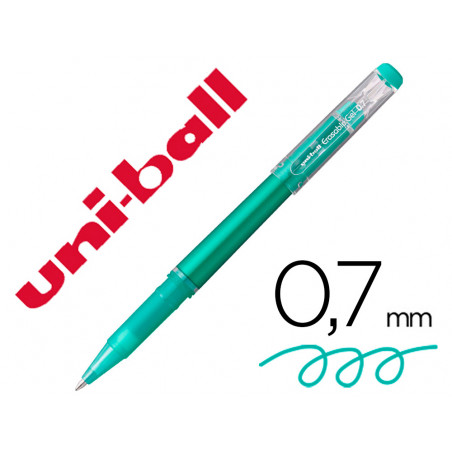 Rotulador uni-ball roller uf-222 tinta gel borrable 0,7 mm verde