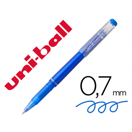 Rotulador uni-ball roller uf-222 tinta gel borrable 0,7 mm azul