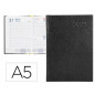 Agenda encuadernada liderpapel corfu 15x21 cm 2022 dia pagina color negro papel 60 gr