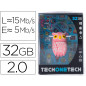 Memoria usb tech on tech buho plumi pink 32 gb