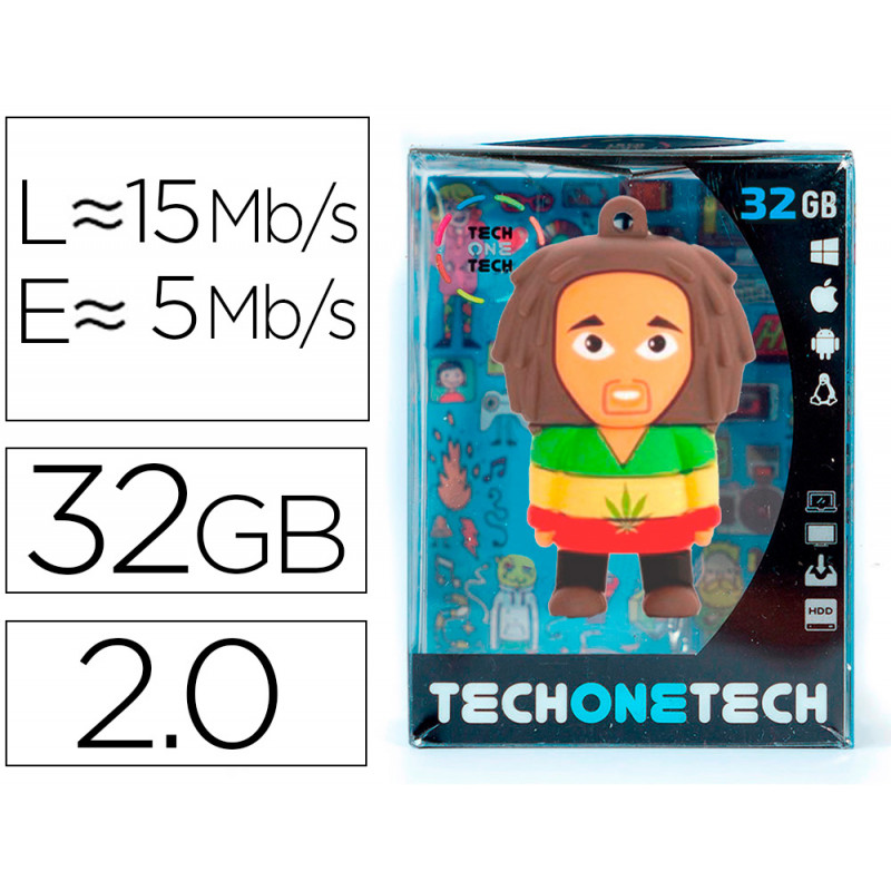 Memoria usb tech on tech bob 32 gb Memoria usb tech on tech bob 32 gb