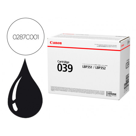Toner canon 039 isensys lbp351x lbp352x negro