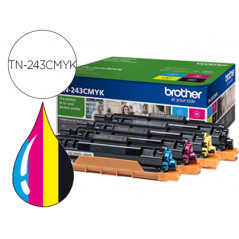 Toner brother tn243cmyk dcp-l3510cdw / hl-l3270cdw / mfc-l3710cw multipack negro amarillo magenta cian 1000