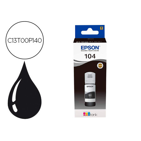 Tinta epson ecotank 104 et-2710 / 2711 / 2712 / 2720 / 2726 / 4700 negro 4500 paginas