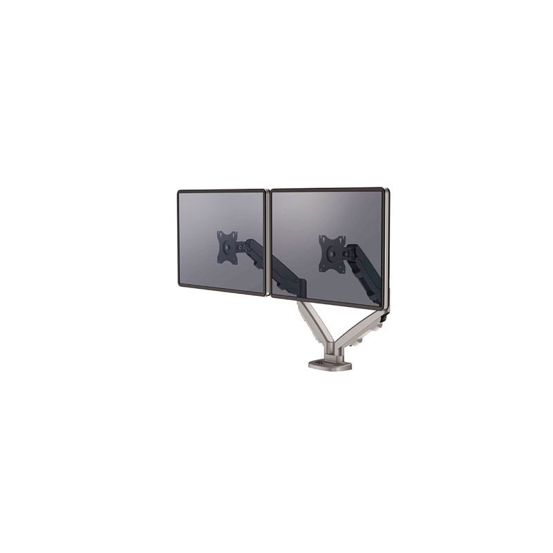 Brazo para monitor fellowes serie eppa ajustable altura 2 pantallas normativa vesa hasta 10 kg plata