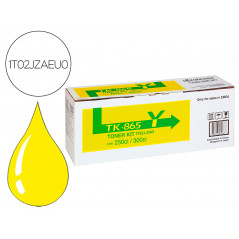 Toner tk865y kyocera -mita copiadora amarillo taskalfa 200ci / 300ci 12.000 paginas