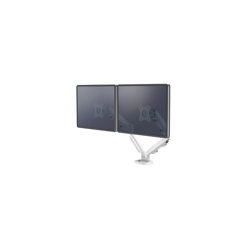 Brazo para monitor fellowes serie eppa ajustable altura 2 pantallas normativa vesa hasta 10 kg blanco