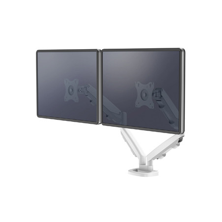 Brazo para monitor fellowes serie eppa ajustable altura 2 pantallas normativa vesa hasta 10 kg blanco